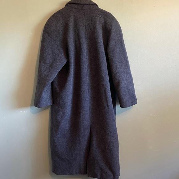 Furry Gray Coat w/ purple buttons - Picture 4 of 4